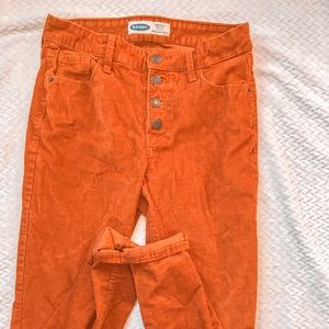 Corduroy high waisted skinny jeans